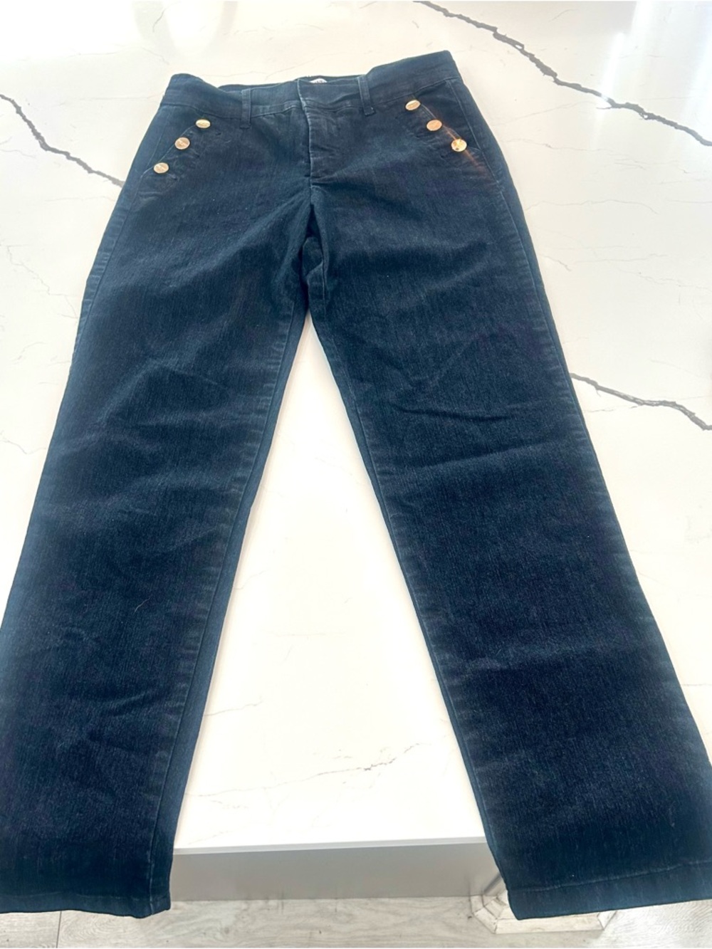 Nine West Dark Navy Denim Jeans sailor sz 4